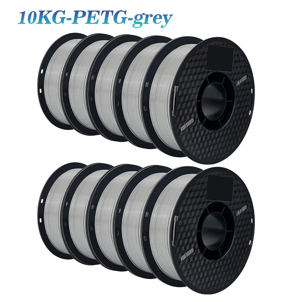 Kingroon 22 Pounds PETG PLA Filament 3D Printer Filament 10 Rolls 1 Kilogram 1.75 Millimeter Eco Friendly Good Toughness Mix Color Free Shipping