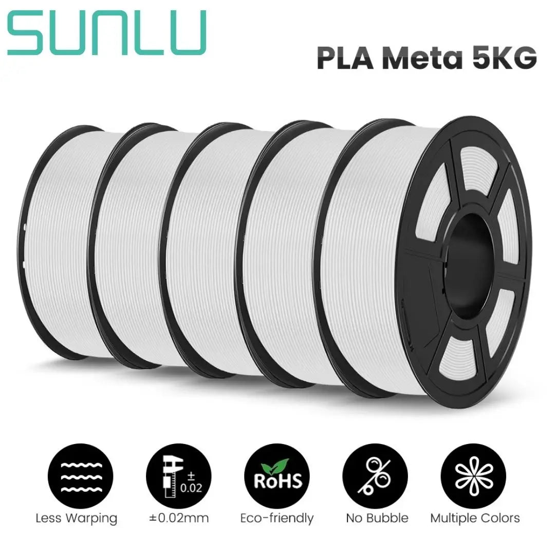 Sunlu PLA PLA Plus PETG Silk PLA Matte PLA Meta Filament 5KG 1KG Roll 1.75mm 3D Printer Filament Neatly Wound