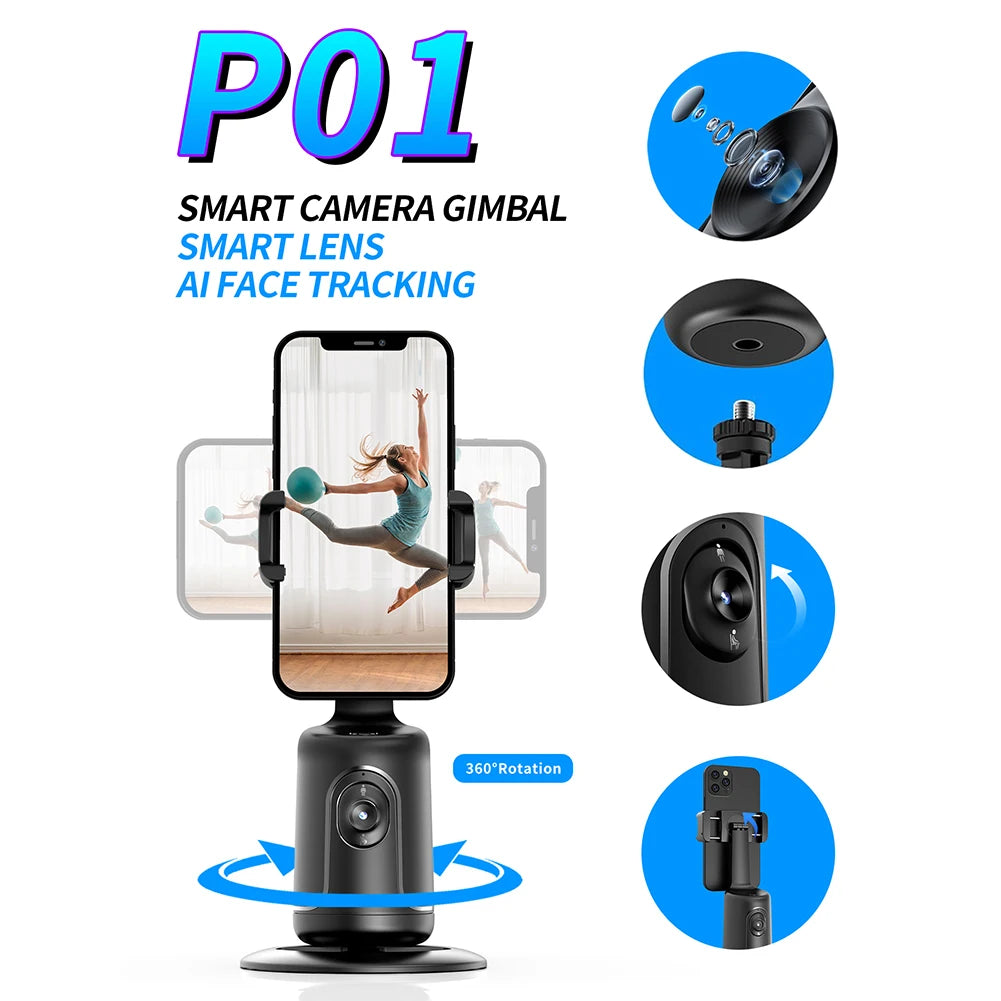 360 Degree AI Face Recognition Selfie Tracking Gimbal