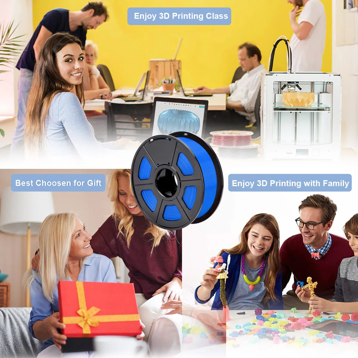 Sunlu PLA PLA Plus PETG Silk PLA Matte PLA Meta Filament 5KG 1KG Roll 1.75mm 3D Printer Filament Neatly Wound