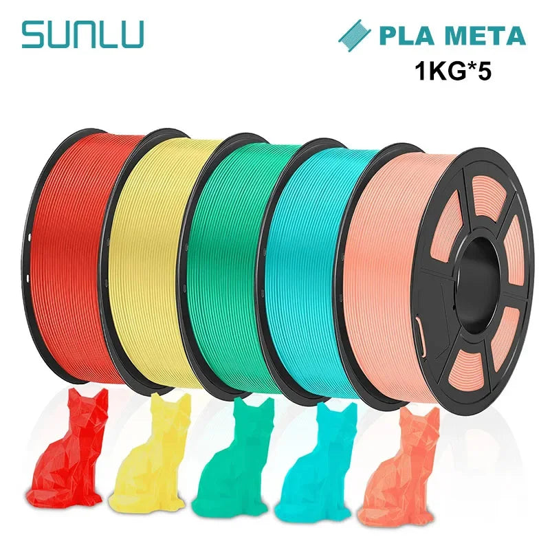 Sunlu PLA PLA Plus PETG Silk PLA Matte PLA Meta Filament 5KG 1KG Roll 1.75mm 3D Printer Filament Neatly Wound