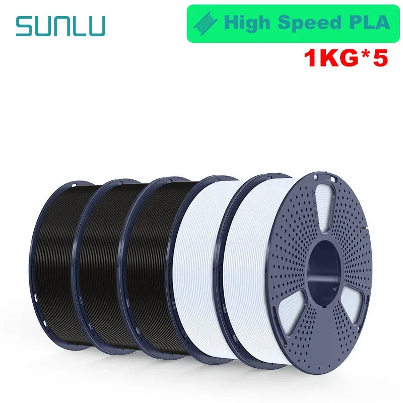 Sunlu PLA PLA Plus PETG Silk PLA Matte PLA Meta Filament 5KG 1KG Roll 1.75mm 3D Printer Filament Neatly Wound