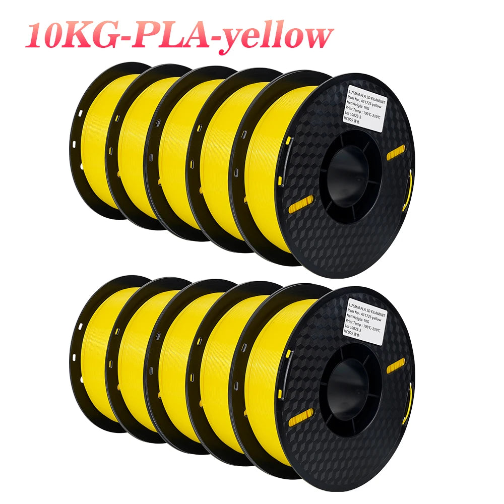 Kingroon 22 Pounds PETG PLA Filament 3D Printer Filament 10 Rolls 1 Kilogram 1.75 Millimeter Eco Friendly Good Toughness Mix Color Free Shipping
