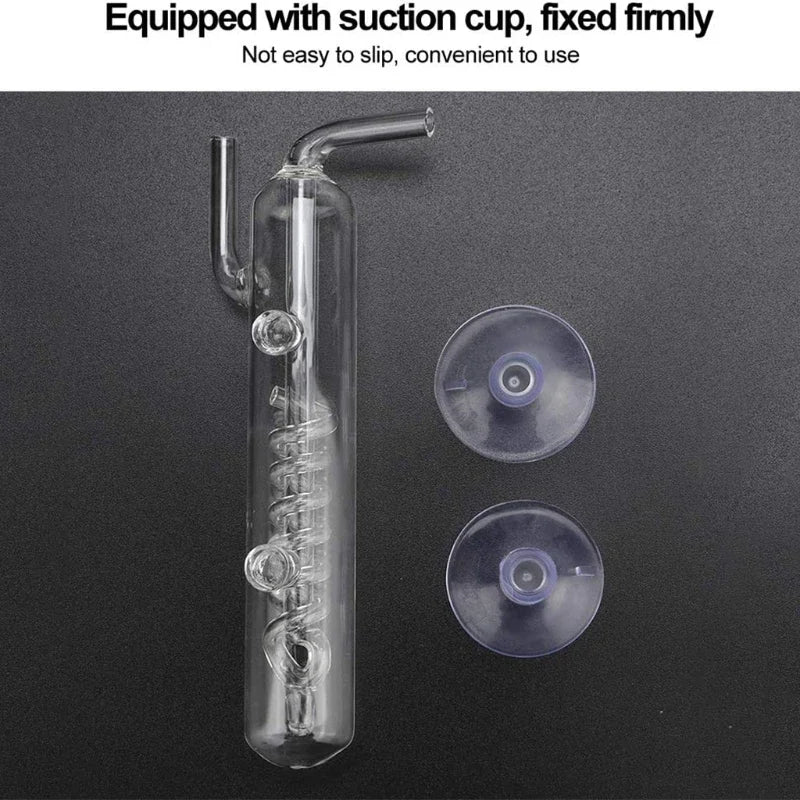 CO2 Diffuser Spirals Bubble Counter for Aquarium Planted Tank High Transparent Glass Accessories Y5GB