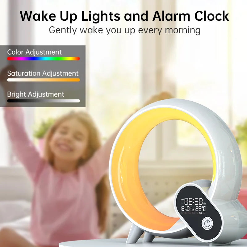 Novelty Smart Q Wake Up Light Ambient Night Light Dimmable Wake Up For Children Bedroom Decorative Birthday Gift