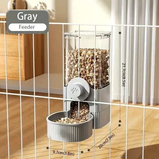 New Hanging Automatic Pet Food Feeder Water Dispenser Gravity Cat Auto Feeder Waterer Set Container Bowl for Cage Dog Feeding