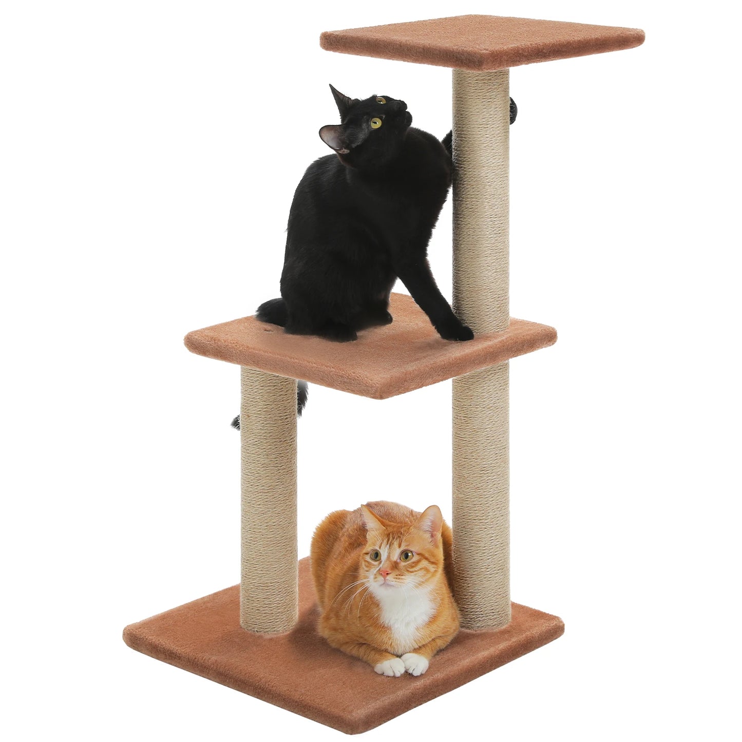 Cat Tree Cat Tower for Indoor Cats with Scratching Posts Big Hammock and Removable Top Perch in Grey