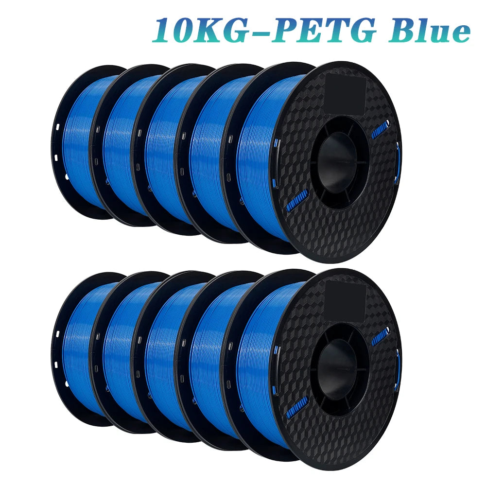 Kingroon 22 Pounds PETG PLA Filament 3D Printer Filament 10 Rolls 1 Kilogram 1.75 Millimeter Eco Friendly Good Toughness Mix Color Free Shipping