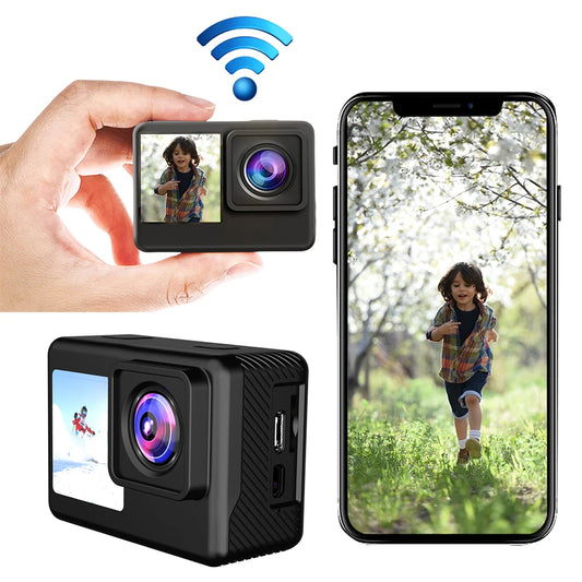 4K UHD Action Camera Waterproof Dual Screen