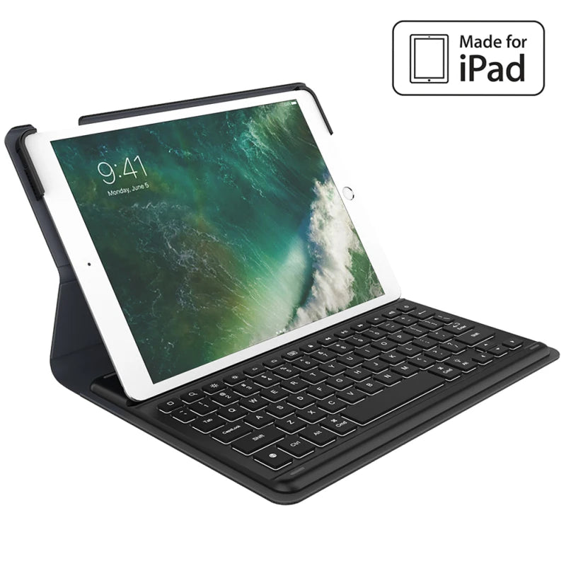 iPad Air Smart Keyboard for 10.5 Inch 2019 with Smart Connector Slim Shell Protective Cover Folio Case Stand Backlit Keys Shortcuts