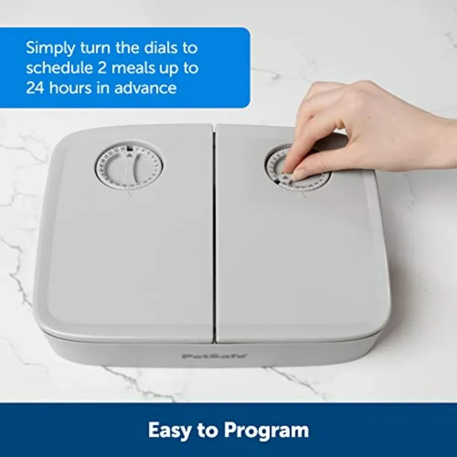 Analog 2 Meal Programmable Pet Feeder For Dogs And Cats