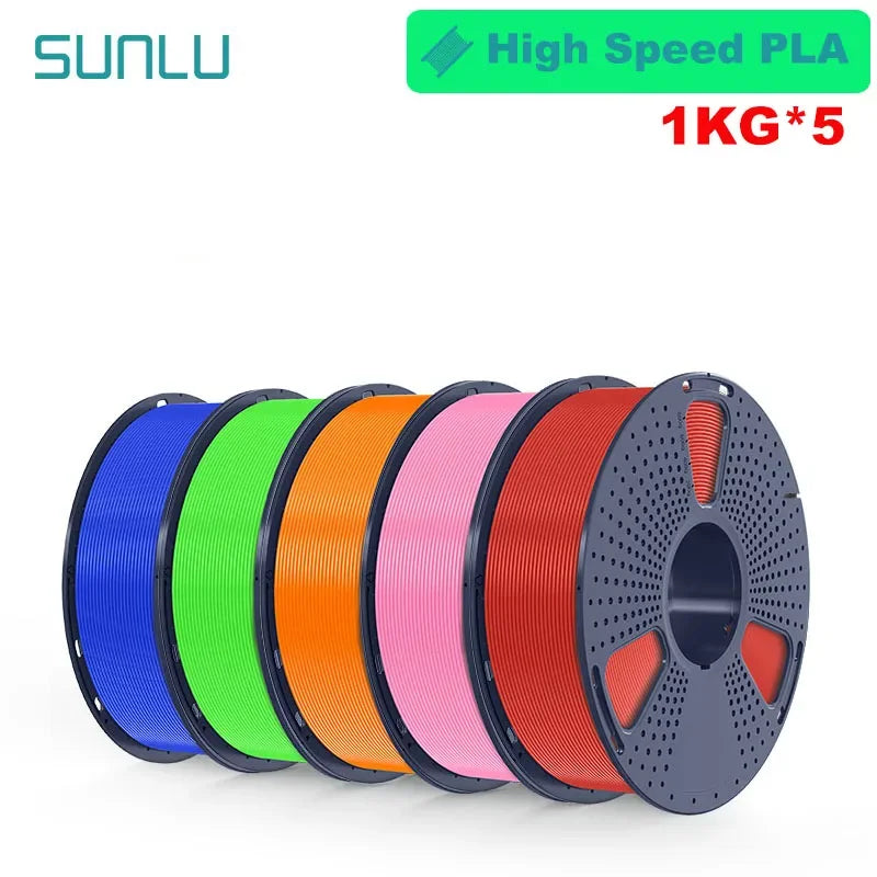 Sunlu PLA PLA Plus PETG Silk PLA Matte PLA Meta Filament 5KG 1KG Roll 1.75mm 3D Printer Filament Neatly Wound