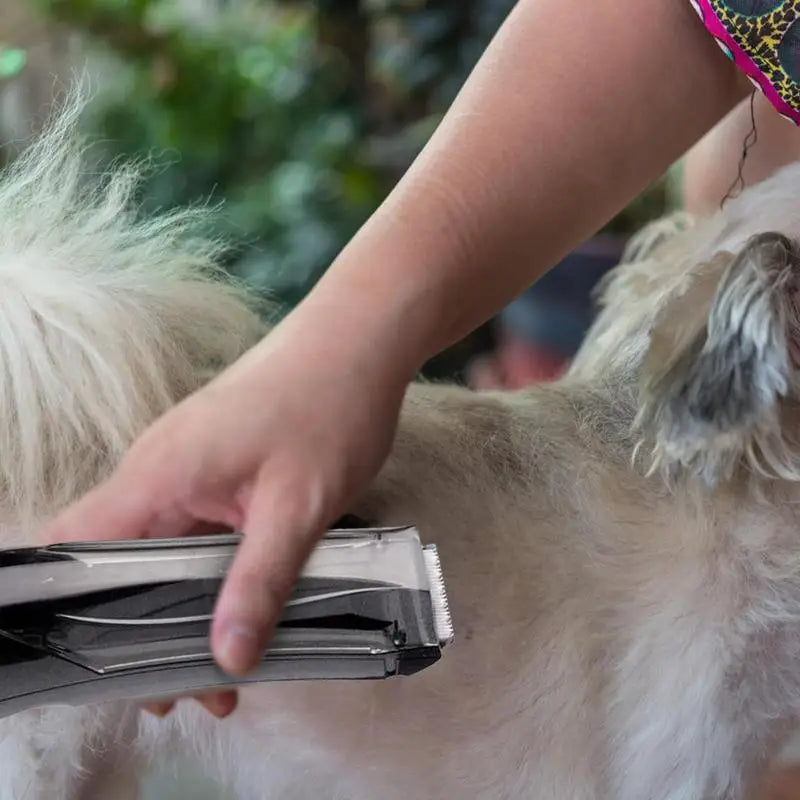 Dog Shaver Clipper Cordless Pet Hair Clipper with Suction USB Vacuum Electric Dog Hair Trimmer Low Noise 1500mAh Battery