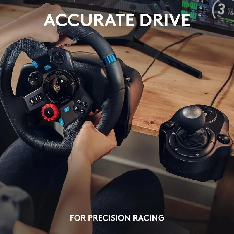 G29 Driving Force Racing Wheel and Pedals with Force Feedback and G Driving Force Shifter for PS5 PS4 PC and Mac Black