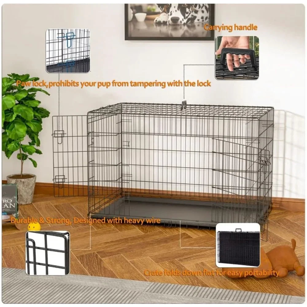 Dog Crates for Large Medium Small Dogs with Enhanced Safety Features