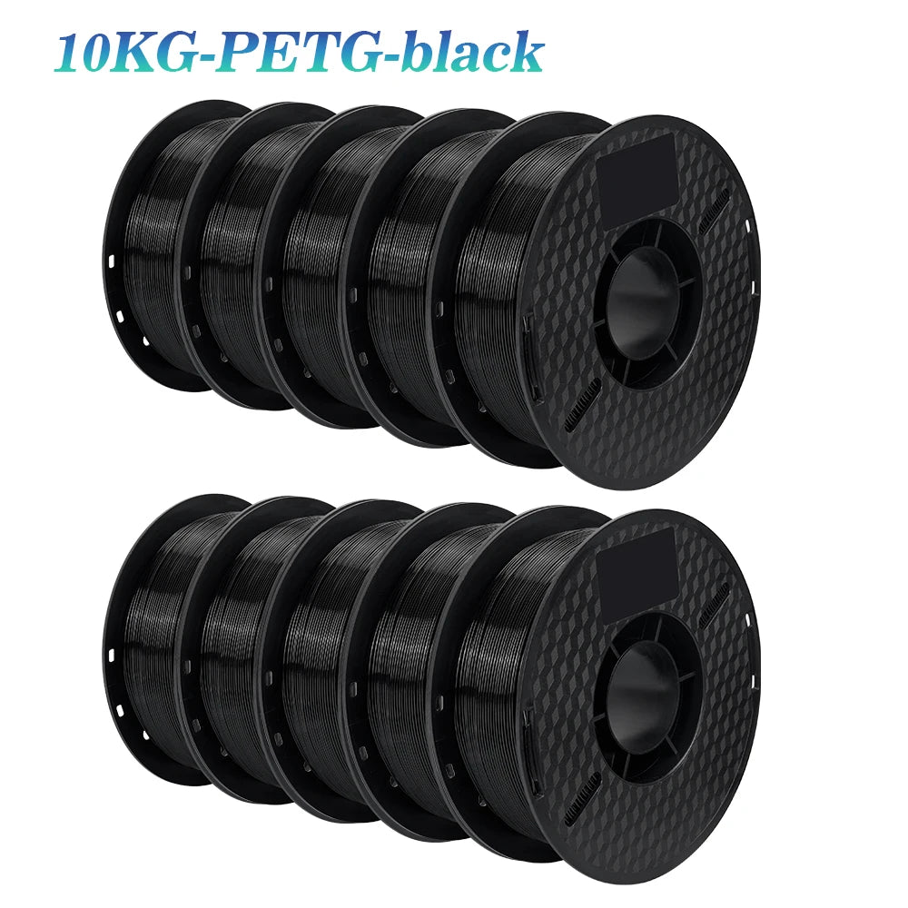 Kingroon 22 Pounds PETG PLA Filament 3D Printer Filament 10 Rolls 1 Kilogram 1.75 Millimeter Eco Friendly Good Toughness Mix Color Free Shipping