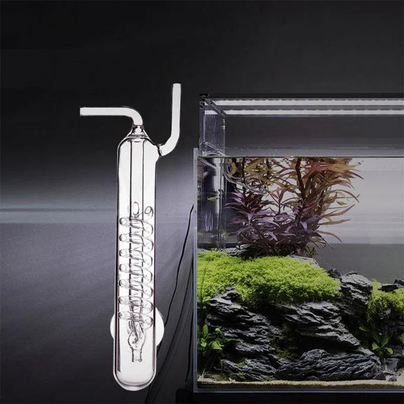 CO2 Diffuser Spirals Bubble Counter for Aquarium Planted Tank High Transparent Glass Accessories Y5GB