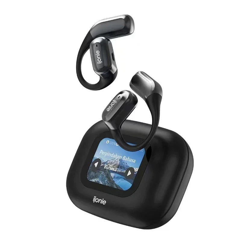 Okcsc AI Translation Headphones Bluetooth 5.4 Touch Color Screen Wireless Earphones Real Time Translation