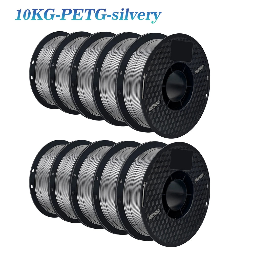 Kingroon 22 Pounds PETG PLA Filament 3D Printer Filament 10 Rolls 1 Kilogram 1.75 Millimeter Eco Friendly Good Toughness Mix Color Free Shipping