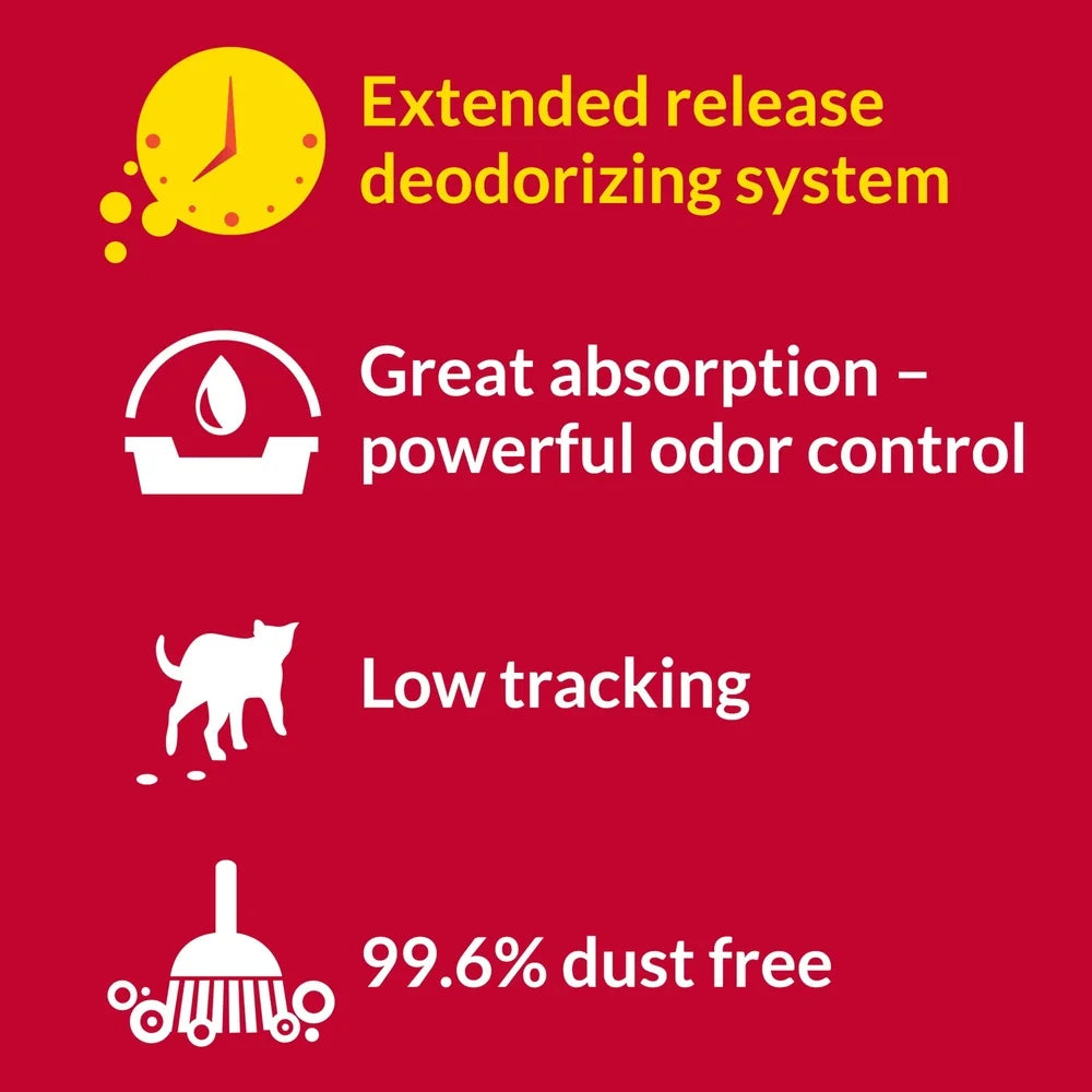 Multi Cat Non Clumping Cat Litter 48lb Odor Control Low Dust Clay Litter 24 7 Performance Moisture Absorption Fresh Scent