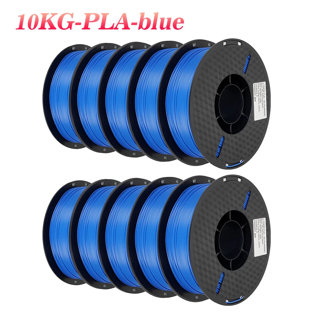 Kingroon 22 Pounds PETG PLA Filament 3D Printer Filament 10 Rolls 1 Kilogram 1.75 Millimeter Eco Friendly Good Toughness Mix Color Free Shipping