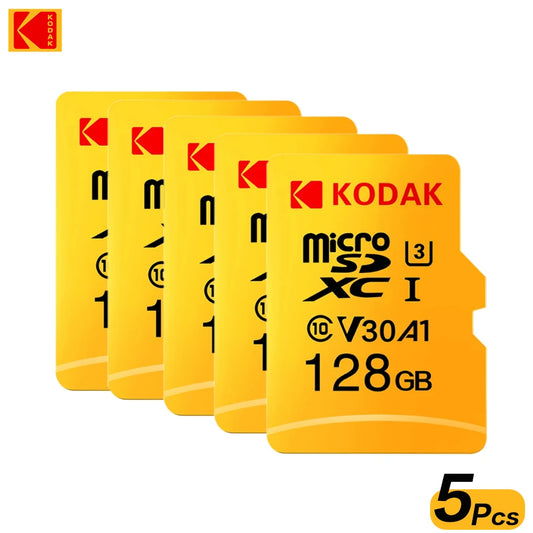 5Pcs Kodak Micro SD Card 64GB 32GB Class 10 U3 V30 4K Memory Card 128GB 256GB For Phone Drone Camera