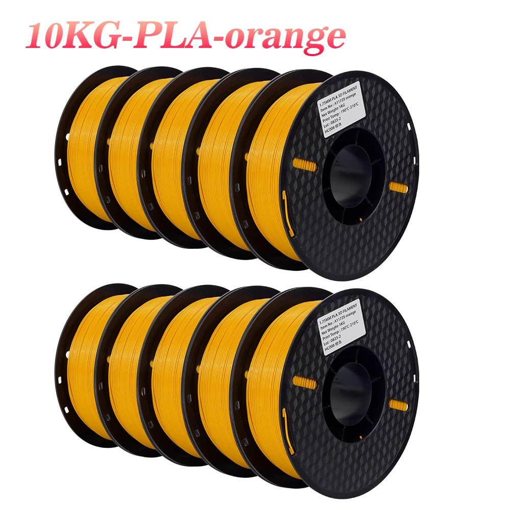 Kingroon 22 Pounds PETG PLA Filament 3D Printer Filament 10 Rolls 1 Kilogram 1.75 Millimeter Eco Friendly Good Toughness Mix Color Free Shipping