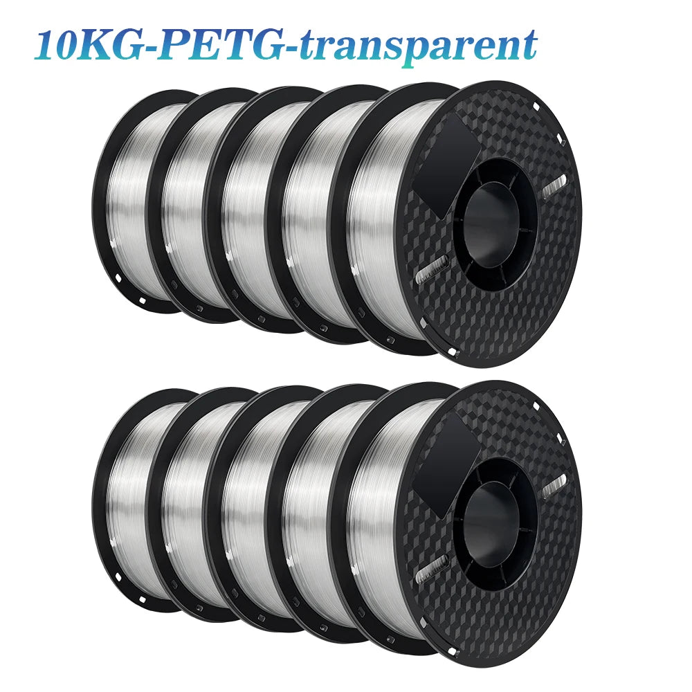 Kingroon 22 Pounds PETG PLA Filament 3D Printer Filament 10 Rolls 1 Kilogram 1.75 Millimeter Eco Friendly Good Toughness Mix Color Free Shipping