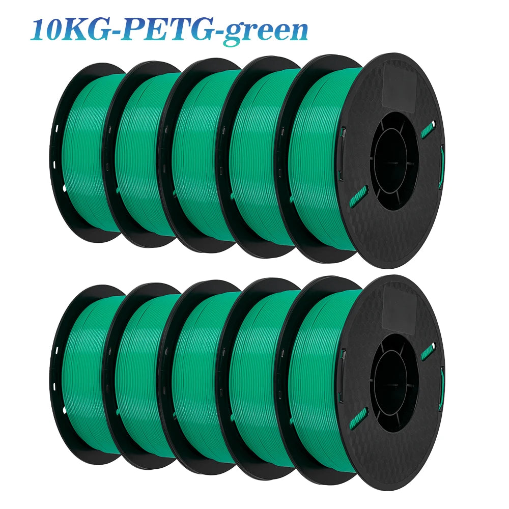 Kingroon 22 Pounds PETG PLA Filament 3D Printer Filament 10 Rolls 1 Kilogram 1.75 Millimeter Eco Friendly Good Toughness Mix Color Free Shipping