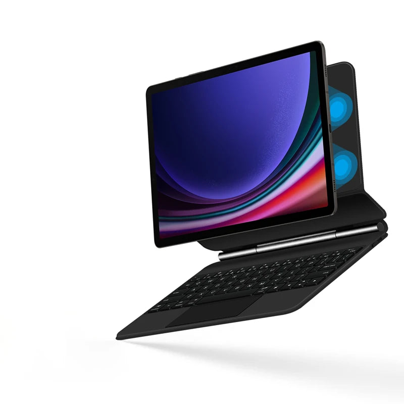 Keyboard Case For Samsung Galaxy Tab S9 FE 10.9 S9 S8 S7 Magnetic Smart Folio Cover With Magic Backlight And Multi-Touch