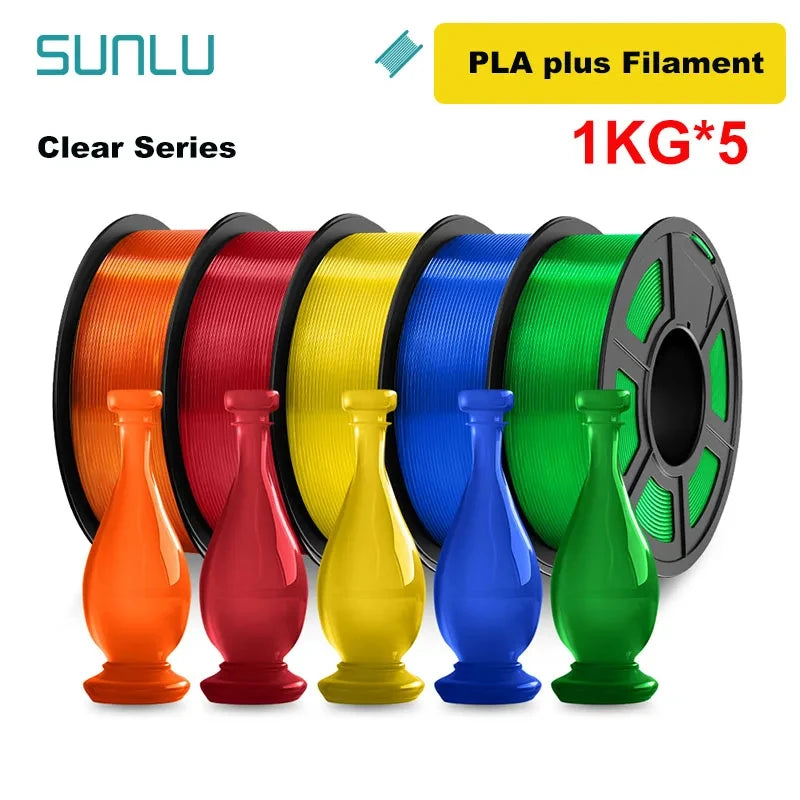 Sunlu PLA PLA Plus PETG Silk PLA Matte PLA Meta Filament 5KG 1KG Roll 1.75mm 3D Printer Filament Neatly Wound