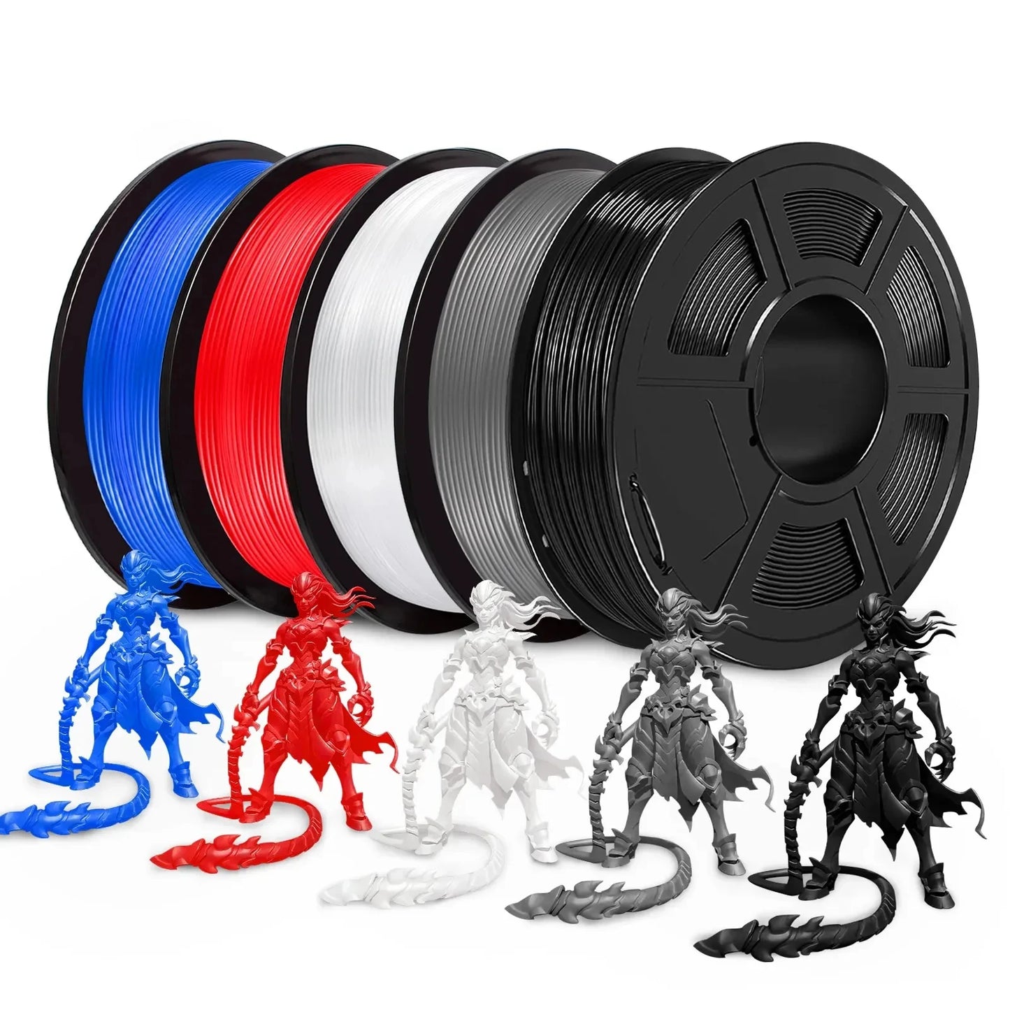 Sunlu PLA PLA Plus PETG Silk PLA Matte PLA Meta Filament 5KG 1KG Roll 1.75mm 3D Printer Filament Neatly Wound