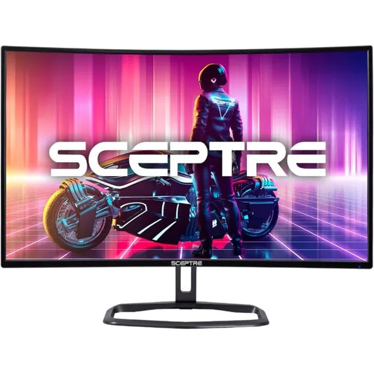 Sceptre Curved 32 Inch FHD 1080p Gaming Monitor Up to 240Hz 1ms 99 Percent sRGB AMD FreeSync with Built-in Speakers HDMI x3 Displayport Machine Black