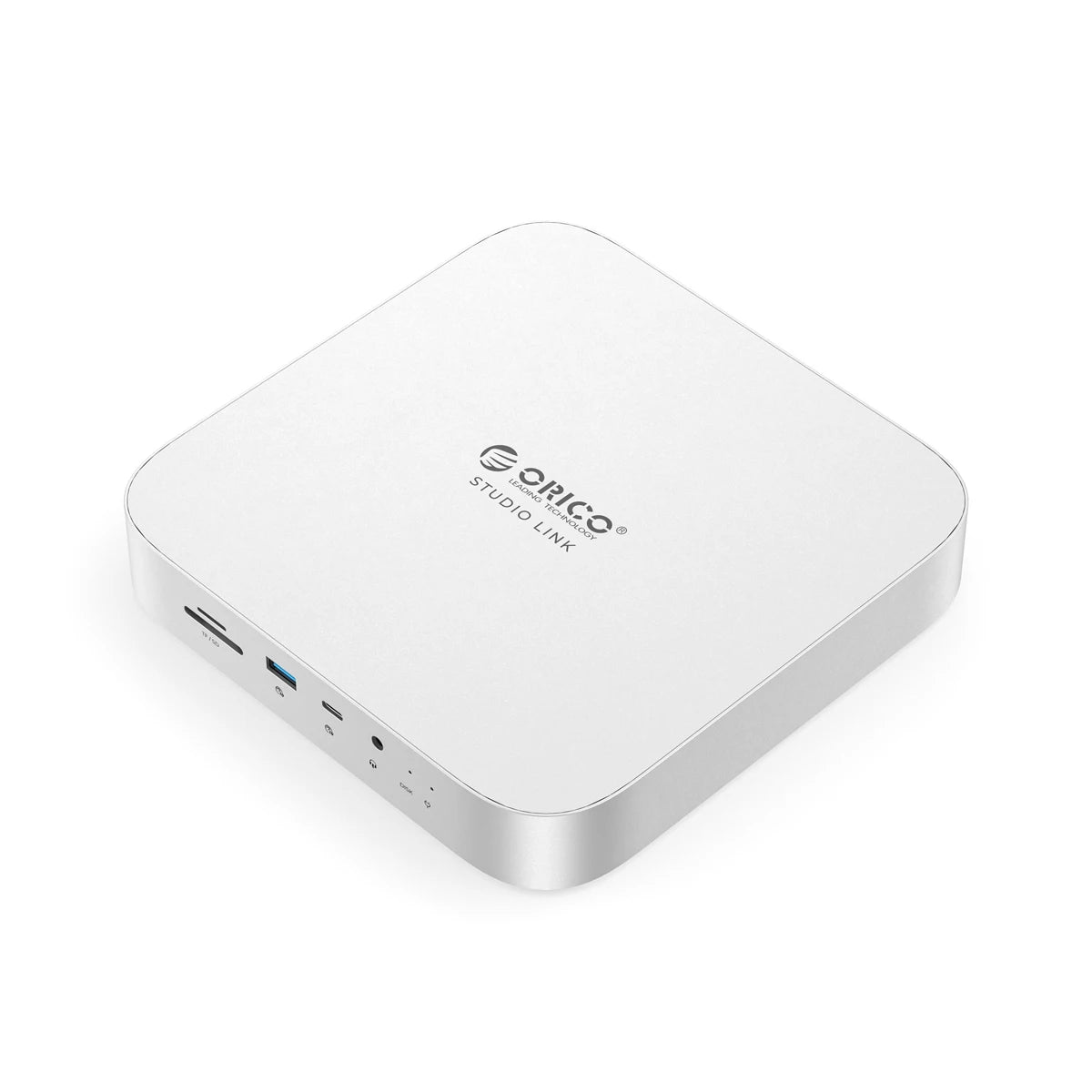 Orico StudioLink USB C Hub USB 3.2 10GB SD TF 3.0 8 in 1 Docking Station for Mac Mini Chassis with M.2 NVME Solid State Drive