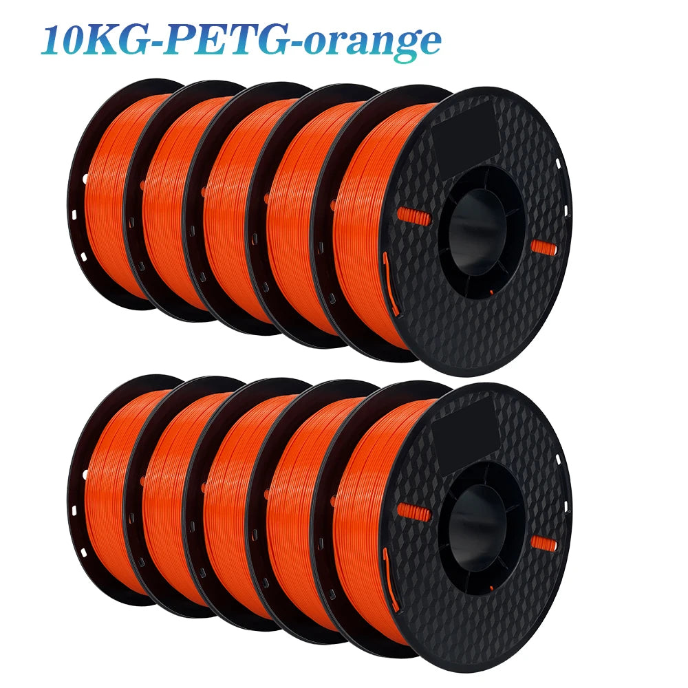 Kingroon 22 Pounds PETG PLA Filament 3D Printer Filament 10 Rolls 1 Kilogram 1.75 Millimeter Eco Friendly Good Toughness Mix Color Free Shipping