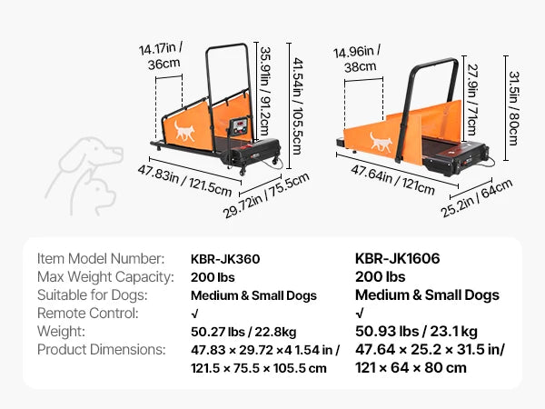 VEVOR Dog Treadmill for Medium Dogs Electric Running Machine with LCD Display Foldable U Shaped Bar for Exercise
