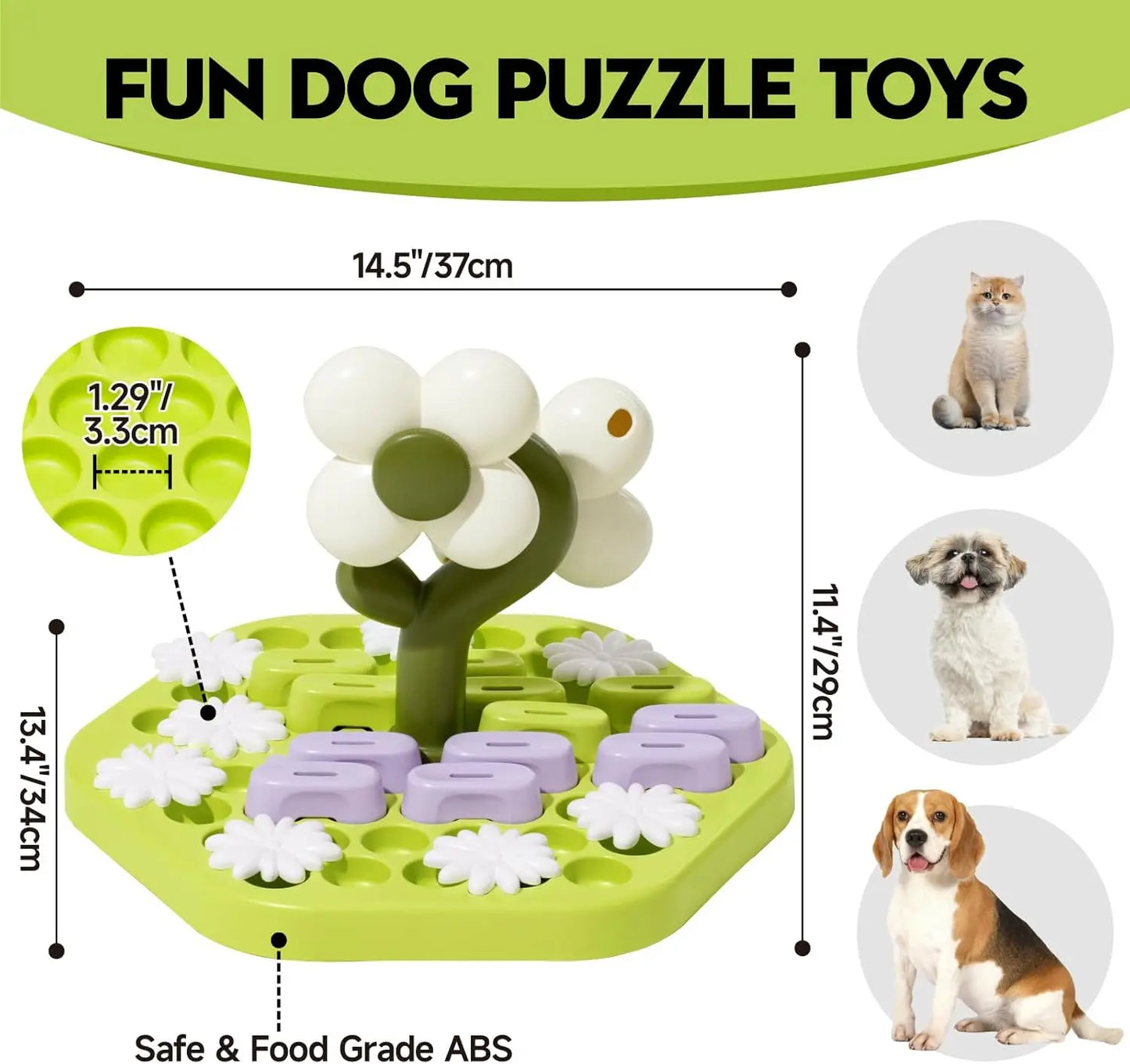 MewooFun Level 4 Dog Puzzle Toy Interactive Enrichment Toy for Dogs IQ Training Slow Feeder for All Breeds