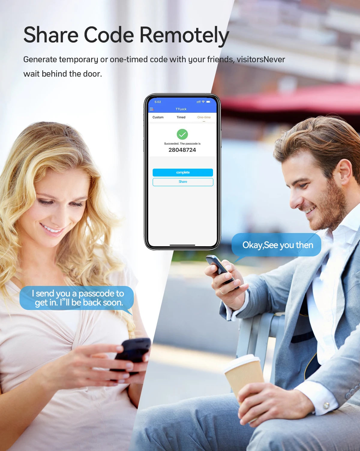 TMZON Smart Door Lock Fingerprint Keyless Entry Door Lock with Handle Biometric Electronic App IC Cards Codes Keys