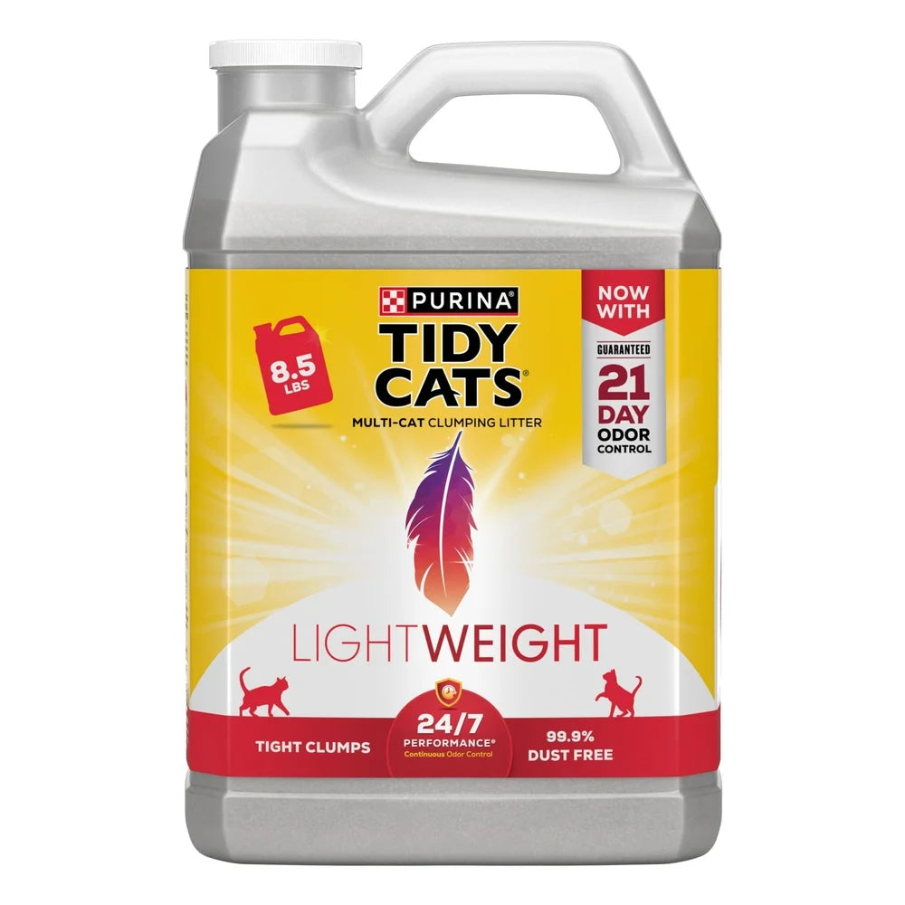 Lightweight Clumping Cat Litter Low Dust Odor Control Clean Linen Scent Easy Scoop 8.5 lb Jug Ammonia Blocker
