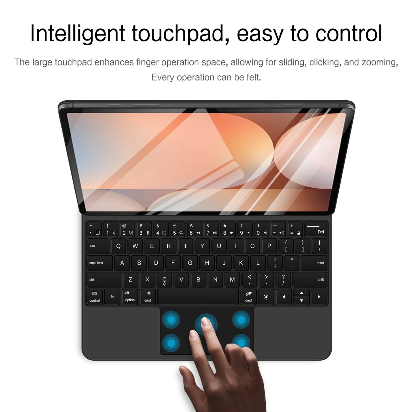 Keyboard Case For Samsung Galaxy Tab S10 Plus 12.4 S9 Plus S9 FE Plus S8 Plus S7 FE Magnetic Smart Keyboards Book Cover With Magic Backlight