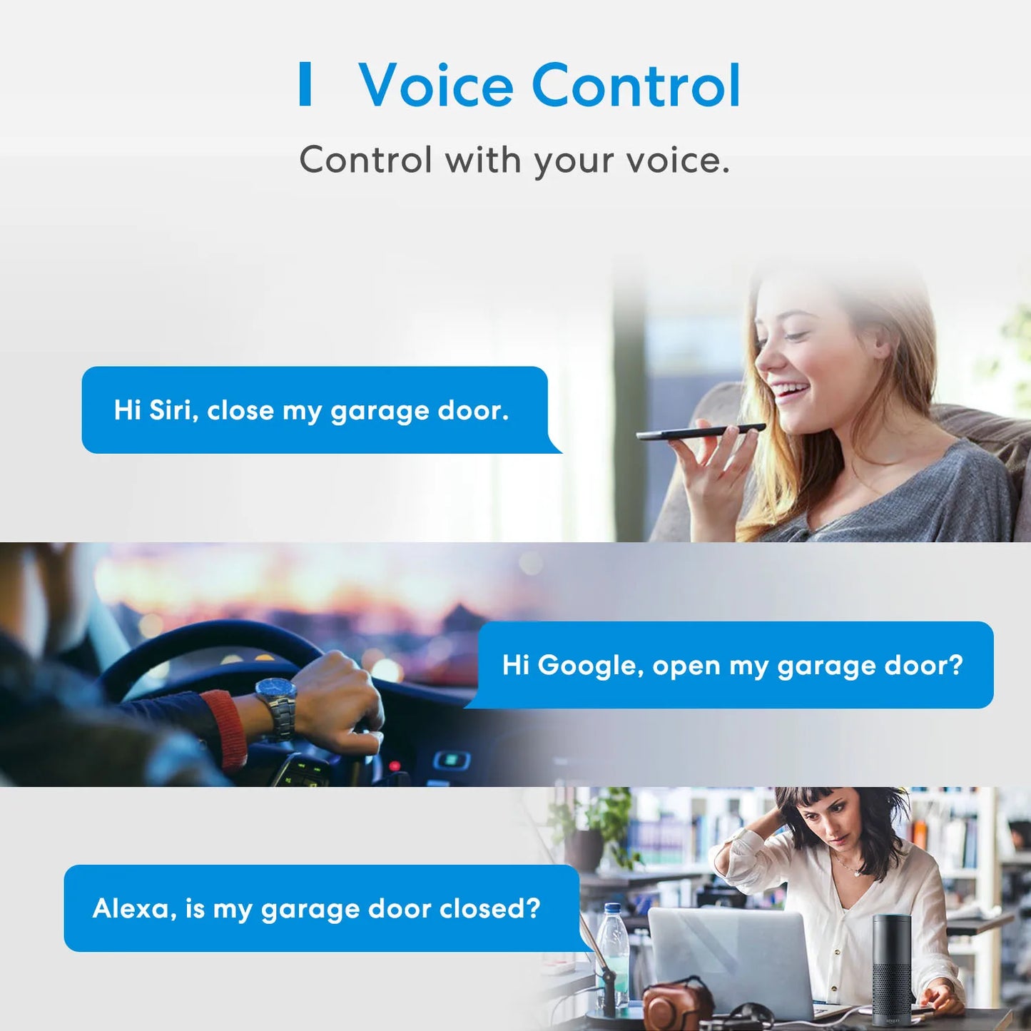 Meross HomeKit Smart WiFi Garage Door Opener with WiFi Sensors Controller Remote Support Alexa Google Assistant SmartThings