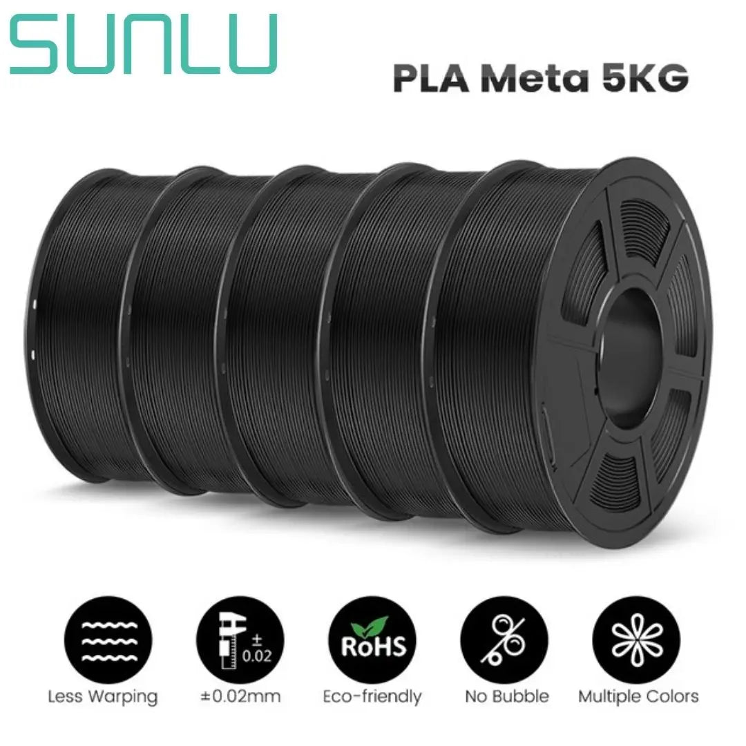 Sunlu PLA PLA Plus PETG Silk PLA Matte PLA Meta Filament 5KG 1KG Roll 1.75mm 3D Printer Filament Neatly Wound