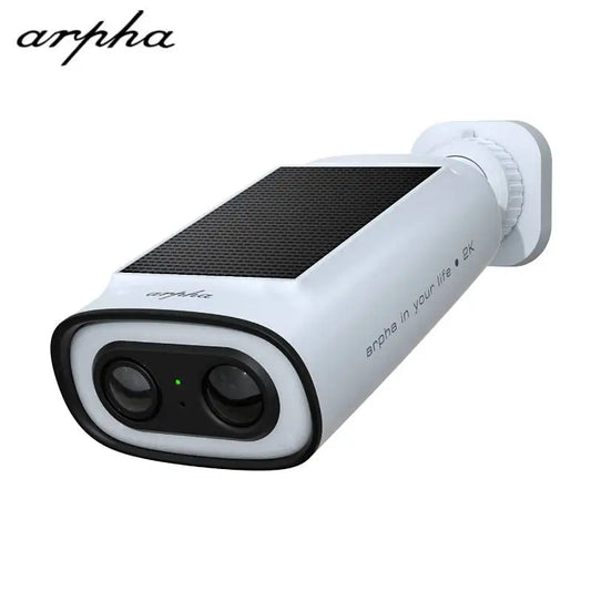 Arpha Security K06 SoloCam Outdoor Wireless Solar Camera 2K WiFi Camera with PIR Detection and 10000mAh Removable Battery Waterproof
