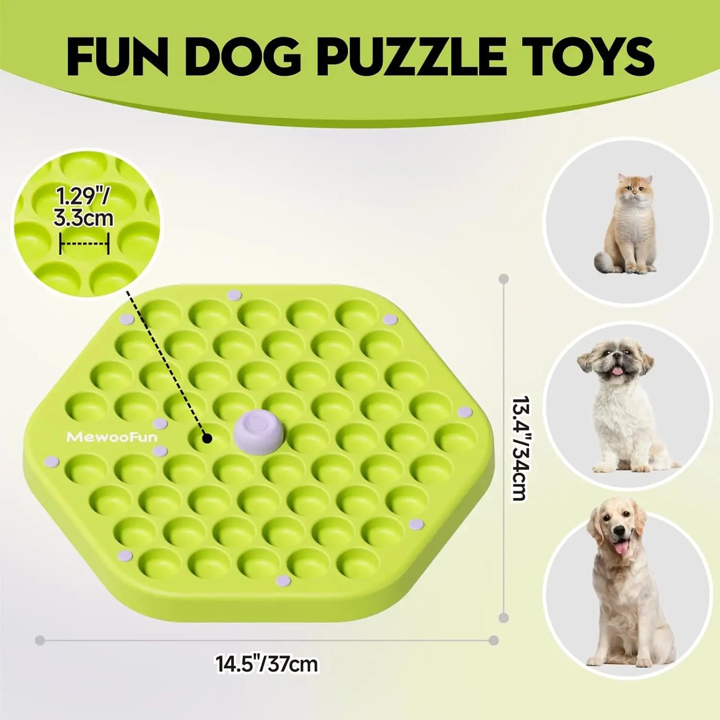 MewooFun Level 4 Dog Puzzle Toy Interactive Enrichment Toy for Dogs IQ Training Slow Feeder for All Breeds