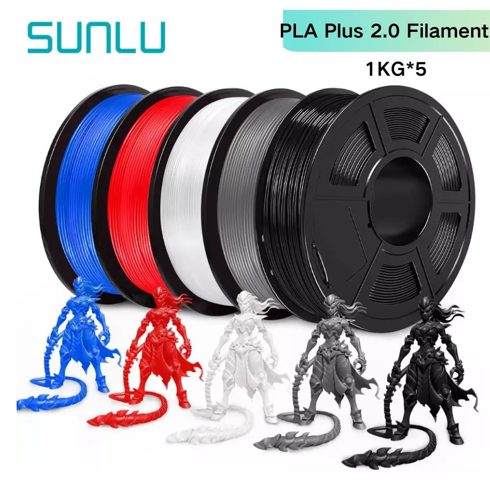 Sunlu PLA PLA Plus PETG Silk PLA Matte PLA Meta Filament 5KG 1KG Roll 1.75mm 3D Printer Filament Neatly Wound