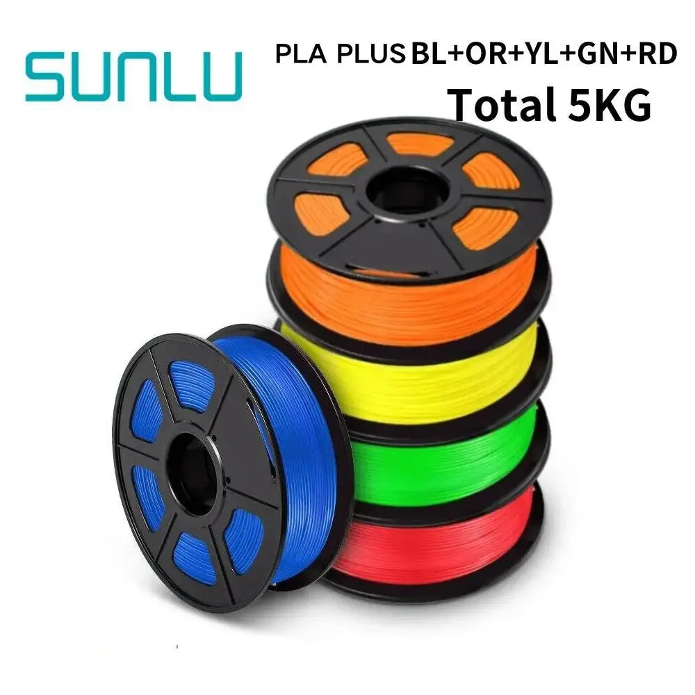 Sunlu PLA PLA Plus PETG Silk PLA Matte PLA Meta Filament 5KG 1KG Roll 1.75mm 3D Printer Filament Neatly Wound