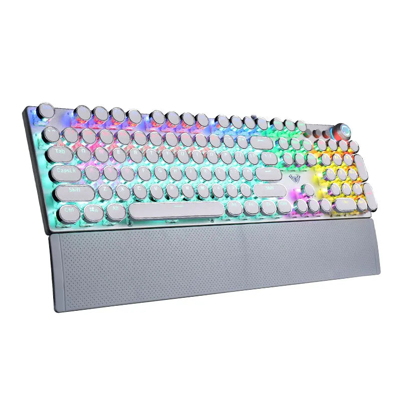 F2088 Mechanical Keyboard 104 Keys Blue Mechanical Switch RGB Backlit Ergonomic Design