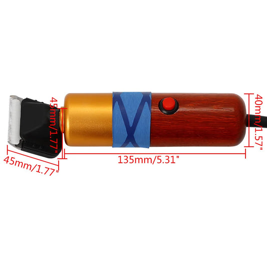 220V 36W Corded Electric Pet Clippers for Long-Haired Cats and Dogs with Nylon Steel Ceramic Blade and Speed Range 1000-6600rpm
