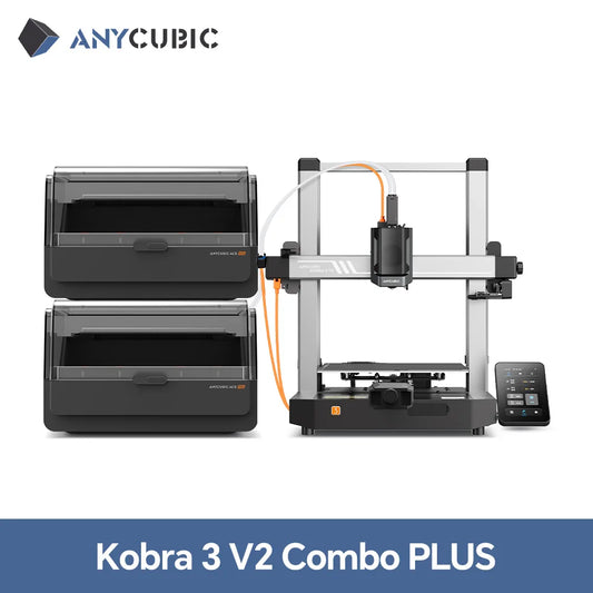 Anycubic Kobra 3 V2 Combo 3D Printer Large Size Fully Automatic Leveling FDM High Speed Desktop Multi Color 3D Printer