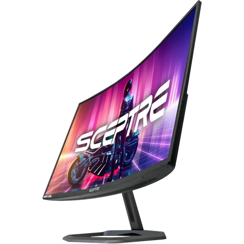 Sceptre Curved 32 Inch FHD 1080p Gaming Monitor Up to 240Hz 1ms 99 Percent sRGB AMD FreeSync with Built-in Speakers HDMI x3 Displayport Machine Black